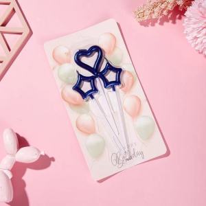 เทียนเค้ก 3ชิ้น เทียนวันเกิด รูปดาว ประมาณ 3.0x3.0 ซม. รูปหัวใจ ขนาด 3.5x3.3 ซม. ชุดเทียนของตกแต่งโต๊ะ สำหรับเทศกาลวันเกิด หรือของตกแต่งงานแต่งงาน