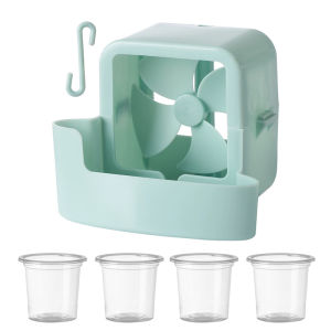 CHENJ Electric Fan Cooling Storage Box Ice Cube Storage Box Fast Cooling Portable With Hanging Hook Electric Fans Ice Cube Holder