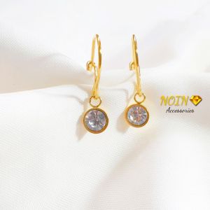 Anting Titanium Gold Kait Permata Korean Earning