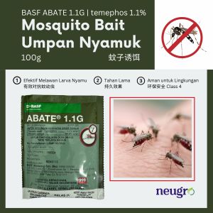 BASF Abate 1.1G (100g/Pack) Umpan Larva Nyamuk Ubat Jentik-Jentik Mosquito Larva Bait 蚊子孑孓诱饵剂