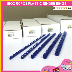Binder Rings Plastic 1Box 50pcs A4 Size 21 Holes 50-150 Sheets Capacity School Supplies PVC Plastic for Projects Craft