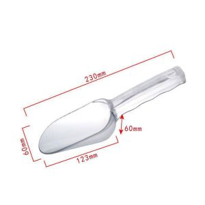 WAYCAI Mini Ice Maker Scoop Circular/Square Mouth Transparent Ice Scoopers Durable Bar Accessories Kitchen Utility Scoop Kitchen Ice Bucket