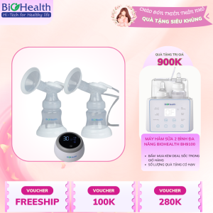 Máy Hút Sữa Điện Đôi IE SMART Máy Hút Sữa Điện Hút Êm Ái Có Đèn Led Cảm Biến Biohealth