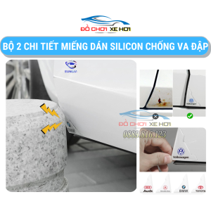 Bộ 2 Chi Tiết Miếng Dán Silicon Chống Va Đập Góc Xe Cửa Ô Tô