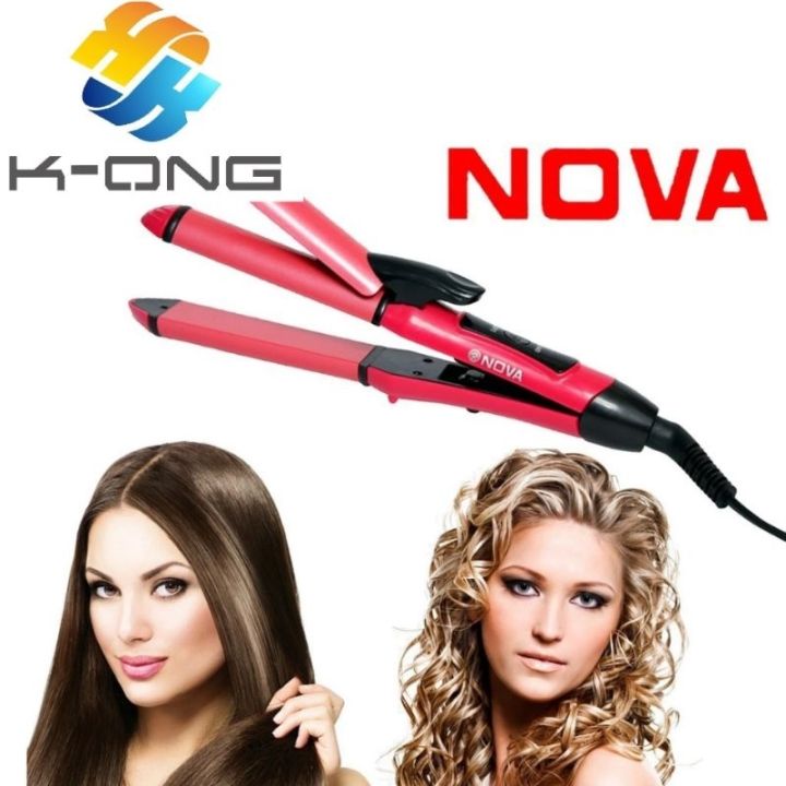 NOVA HAIR STRAIGHTENER & CURLER IRON 2in1 Lazada PH