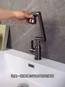 Robotic-Arm 360/1080° Rotating Faucet Dual Hot/Cold Control 3 Water Modes Kitchen Bathroom Sink Faucet Universal Installation