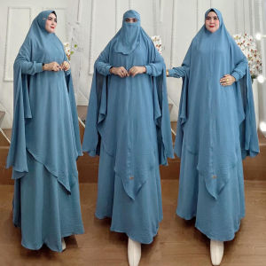 BISA COD! Set Dress/One Set Gamis Syari Kode EDITI Bahan Kringkel Premium By Ory AjeZas Collection