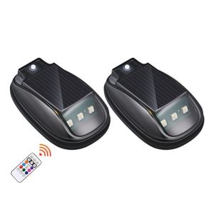 UNQIN Waterproof Solar LED Flash Light RGB Wireless Truck Roof Warning Lights Cab Signal Lamp Decorative Roof LED Navigation Light Car Roof