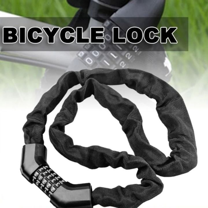 NITA 4/5 Digit Combination Bike Chain Lock Black Heavy Duty Bicycle