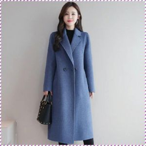 Premium Quality Womens Woolen Overcoat / Spring and Autumn Loose Woolen Coat Womens Medium Long Loose Woolen Coat Large Size Woolen Coat
