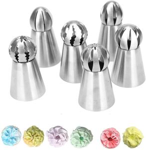 DAFIFY 8 Pcs Russian Icing Piping Cream Stainless Steel Nozzles for Bread Cake Cookie Decorating Tools Best bakery accessories Set