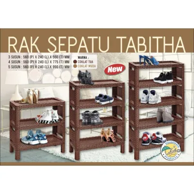 Rak sepatu susun 3 tabitha asep jaya perabot