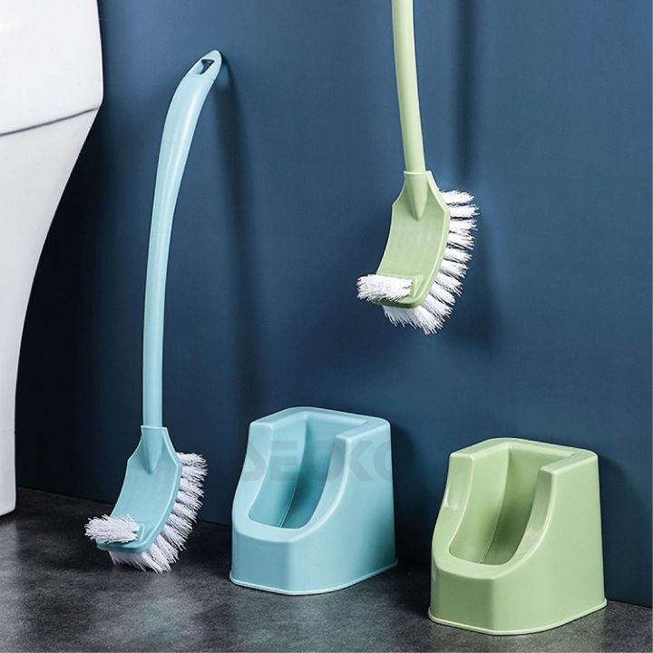 Toilet Bowl Brush Set Soft Hair Double Sided Cleaning Toilet Brush With