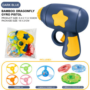 Pet Toy Bamboo Dragonfly Gyro Pistol Cat Dog LED Spinning Top Gun Outdoor Indoor Playing Catch Fun Mainan Kucing LELE CAT SUPPLIES