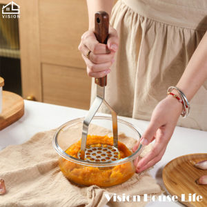 Vision Stainless Steel Potato Masher Fruit Ricer Pusher Household Potato Egg Avocado Mashing Crusher Kitchen Accessories Vegetable Tool