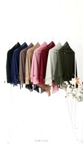 Bergo Shirin Aneka Warna Kerudung Instan 2 Layer Bertingkat Bahan Ceruty Baby Doll