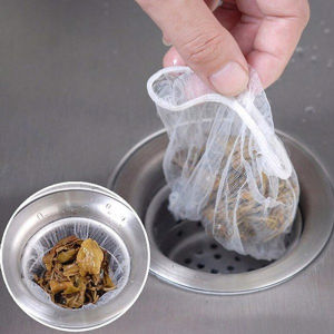 [HCM]Set 100 Túi Lưới Lọc Rác Ở Bồn Rửa Chén Có Bo Chun Dễ Dàng Lắp Đặt Vải Lưới Nhuyễn Hạn Chế Tắc Nghẽn Tiện Lợi - PucaMart