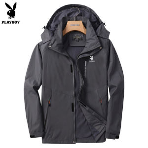 PLAYBOY Jacket Mens Autumn and Winter New Outdoor Waterproof and Windproof Ski Fishing Suit Single-layer Mountaineering Suit Lightweight Jacket