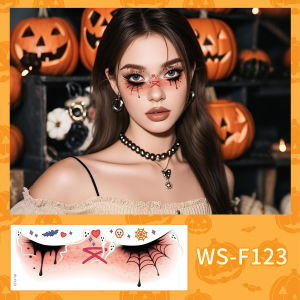 New Beautiful Ghost Haunted Halloween Tattoo Stickers Waterproof Cute Ghost Makeup Face Stickers For Halloween Party