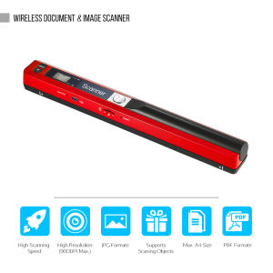 iScan Portable Scanner Mini Handheld Document Scanner A4 Book Scanner JPG and PDF Format 300/600/900 DPI