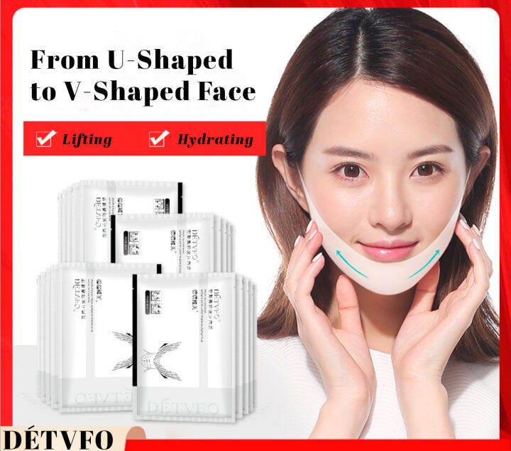 V Shape Face Facial Skin Lifting Mask box of 5 | V-Chin Mask | Anti ...