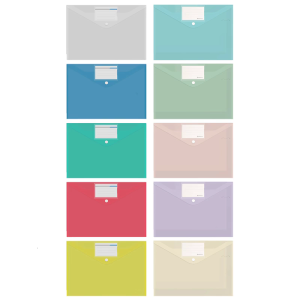 10 Pcs A4 Document Bag File Organiser File Folders File Bag Document Folder Clear Document Organiser Paper Storage Bag