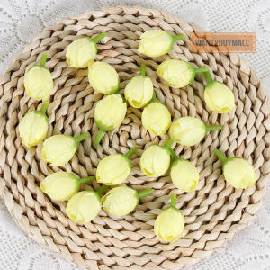 1pcs DIy Mini Small Simulation Rose Head Bud Flower Wedding Bouquet Artificial Home Decor Bunga Kecil Kahwin Hiasan 仿真玫瑰