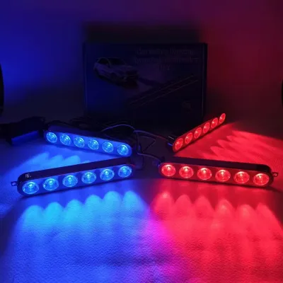 ไฟไซเรน LED 6 ดวง 12V 24V 4ช่อ ไฟฉุกเฉินรุ่นใหม่แสงเยี่ยม LED ตัวใหม่แสงแรง สว่างกว่าเดิม ใช้ไฟ 12 V รุ่นยอดนิยม อเนกประสงค์