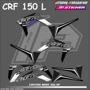 CRF 150 L (COD) STIKER STRIPING MOTOR HONDA CRF 150 L - STIKER LIST GRAFIK SIMPLE WARNA VARIASI DESAIN RACING HOLOGRAM DAN TRANSPARAN BISA COD IP.KODE-002