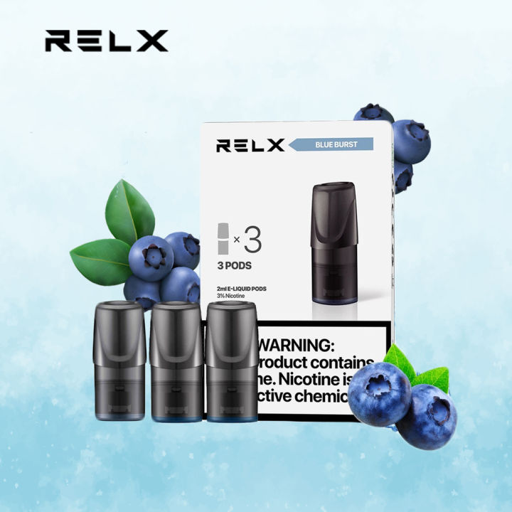 polar ice mr fog nova RELX Blue Burst/ Blueberry Flavor 3pcs Pods 3%