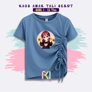 Baju atasan anak viral crop top tali serut 1-12 tahun - Nurika Kids