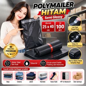 Plastik Packing HD 25x35 TANPA LEM - Plastik 25 x 35 isi 100 pcs - Kantong Plastik Packing Termurah Terlaris - Plastik Packing Polymailer Toko Online Shop - Plastik Packing Hitam