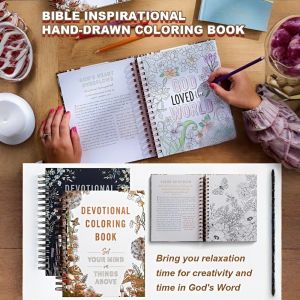 Inspiration Coloring Book Handpainted Sacred Coloring Book Painting Handpainted Coloring Book圣经励志手绘涂色书