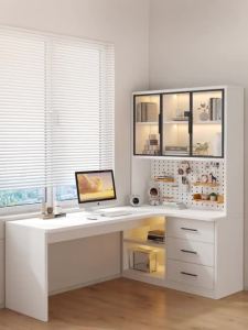 SENBIJU L-Shape Study Desk Type 550 Office Desk&Book Shelf Computer Table