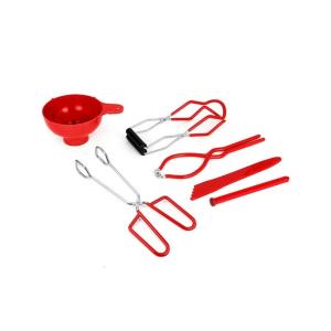 Complete Canning Accessory Set 6PCS Jar Gripper Lid Lifter Bubble Tool Heatproof Design For Preserving Jams Sauces