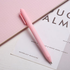 Pulpen Macaron 0.5mm Polos Pena Mekanik Pastel Minimalis Tinta Hitam ATK011