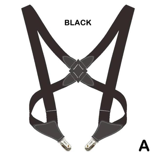 Adjustable Men's Suspenders Braces X Shape Suspender Clipon Belt Straps Elastic Adult