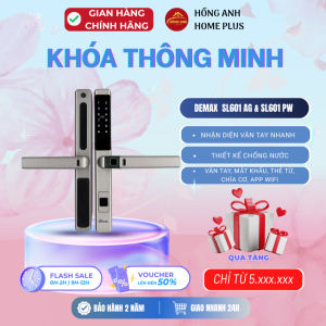 Khóa cửa nhôm vân tay Demax SL601 AG PW chống nước mở vân tay mật mã app wifi công nghệ Đức