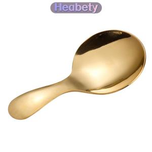 Heabety  Dễ Thương Thép Không Gỉ Muỗng Ngắn Xử Lý Vàng Ice Cream Trà Cà Phê Muỗng Trẻ Em Muỗng Nhà Bếp Gia Vị Muỗng Gia Vị