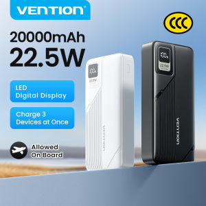 [CCC Certified]Vention 20000mAh 10000mAh Powerbank  22.5W Original Fast Charging Power Bank Original PD 22.5W for iPhone 18 17 17 Pro Max Samsung Galaxy S26 Ultra Xiaomi 17 Ultra 12T 11T Android Mobile Phone Tablet