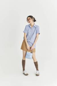 WE LOVE MONDAY16 เสื้อเชิ้ตลายจุดเเละลายทาง