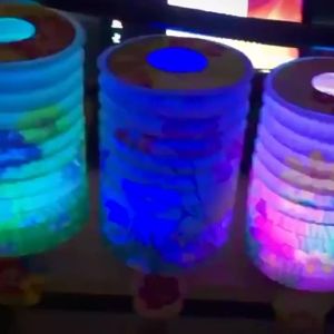 12pcs 10cm Foldable Traditional Paper Lantern Autumn Festival Deco