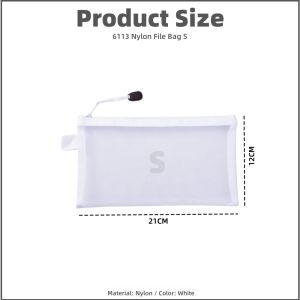 【Woody】Mesh Pouch Zipper File Bag A4 Size Office Filing Documents Storage Folder