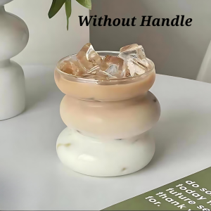 High Quality Borosilicate Drinking Glass Cup Creative Aesthetic Design Mug Heat and Cold Resistant for Juice Coffee Tea