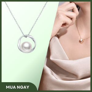 Dây Chuyền Ngọc Mạ Vàng 18K Bạc S925 Với Thiết Kế Tinh Tế Kèm Viên Ngọc Nhỏ Phong Cách Thanh Lịch Tiểu Thư - LENKA