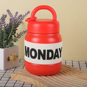 Botol lucu Insulasi Bahan 316 Thermos Bottle Stainless Steel Vacuum Flask Thermos Water Bottle Thermal Insulated Cups Coffee cup Portable with Handle Travel Mugs 550ml