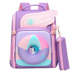 New Elementary School Schoolbag Girls High-end Lightening Spine Protection Waterproof Wear-resistant Childrens Cartoon Backpack