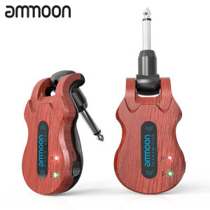 ammoon Wireless Guitar System Audio Digital Guitar Transmitter Receiver Built-in Rechargeable Battery 300 Feet Transmission Range