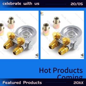 Oil Filter Cooler Sandwich Thread Plate Adapter for Honda Aluminum Oil Adapter With Connectors M20*1.5 and 3/4