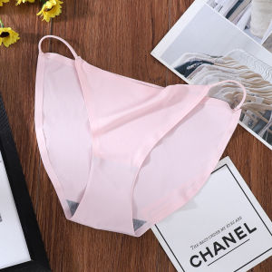 ชุดชั้นในสตรีใหม่ ชุดชั้นในไร้รอยต่อ ผ้าไหมน้ำแข็ง ระบายอากาศได้ดี คุณภาพดี สวมใส่สบาย ไม่อับชื้น เซ็กซี่ ยั่วยวน เกิร์ลลี่ สไตล์ญี่ปุ่น ชุดชั้นในเซ็กซี่ กางเกงชั้นในสตรี ไม่รัดรูป เท่